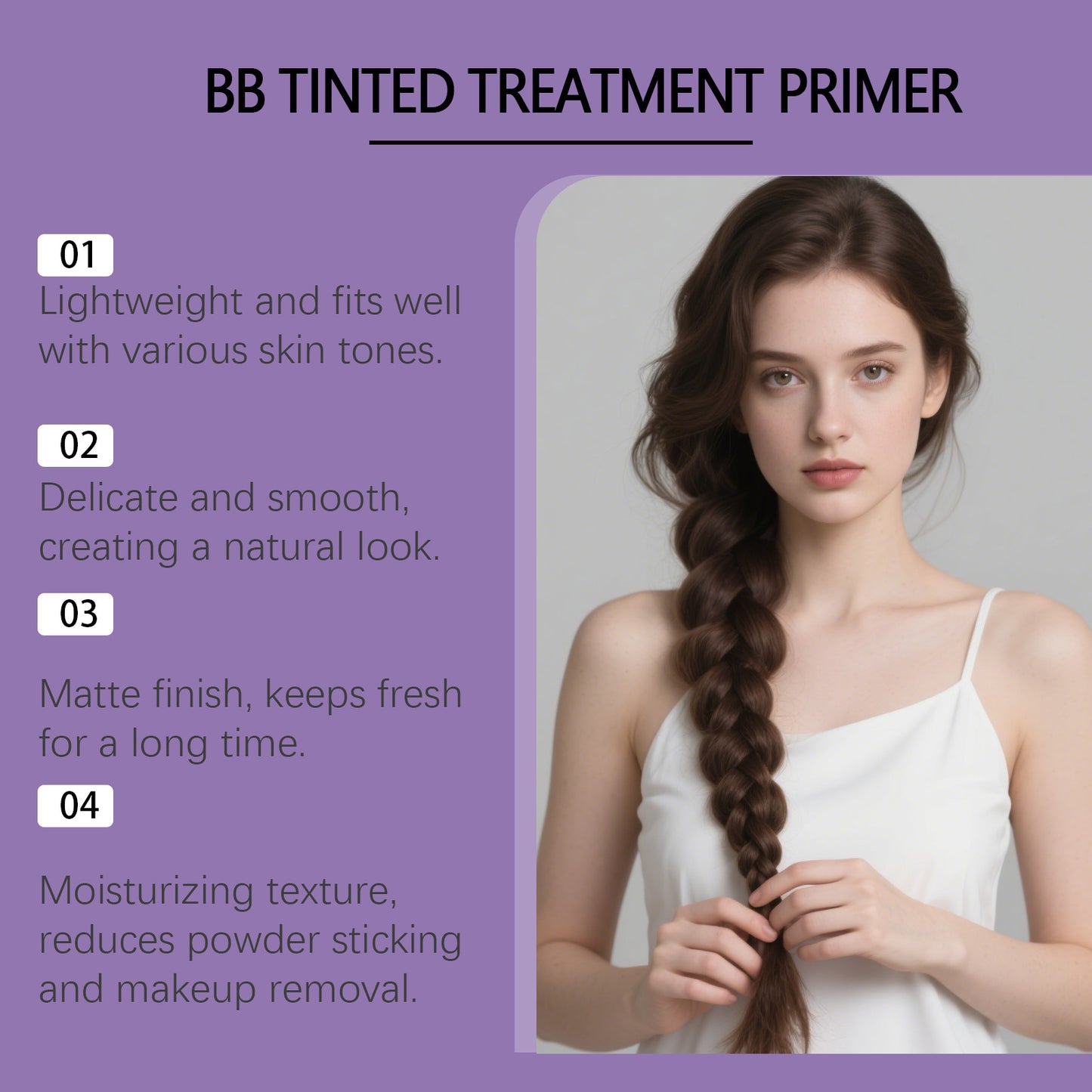 Ensemble de BB crème avec pinceau de maquillage