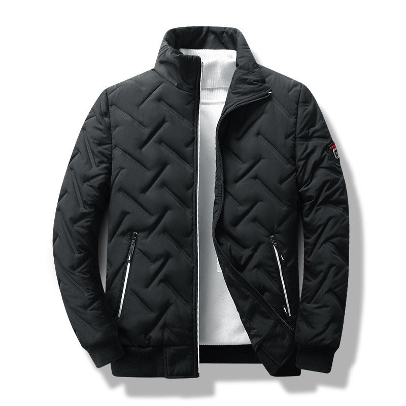 Veste légère en coton pour hommes avec col montant
