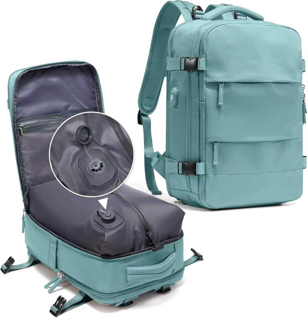 Sac à dos de voyage multifonctionnel à compression automatique
