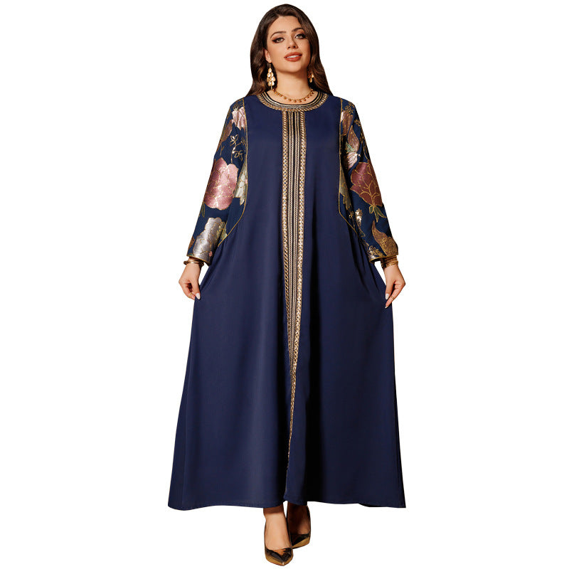 Robe kaftan brodée à sequins