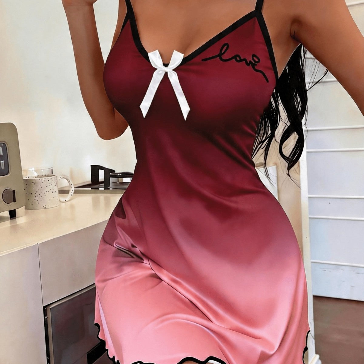 Nuisette camisole pour femme avec dégradé de couleurs