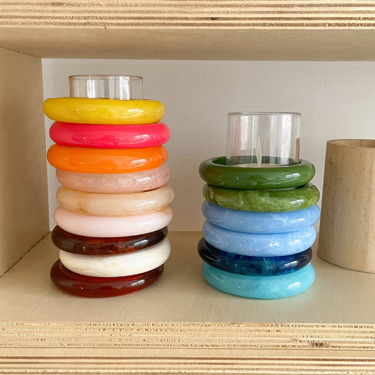 Collection de bracelets en résine personnalisés pour femmes