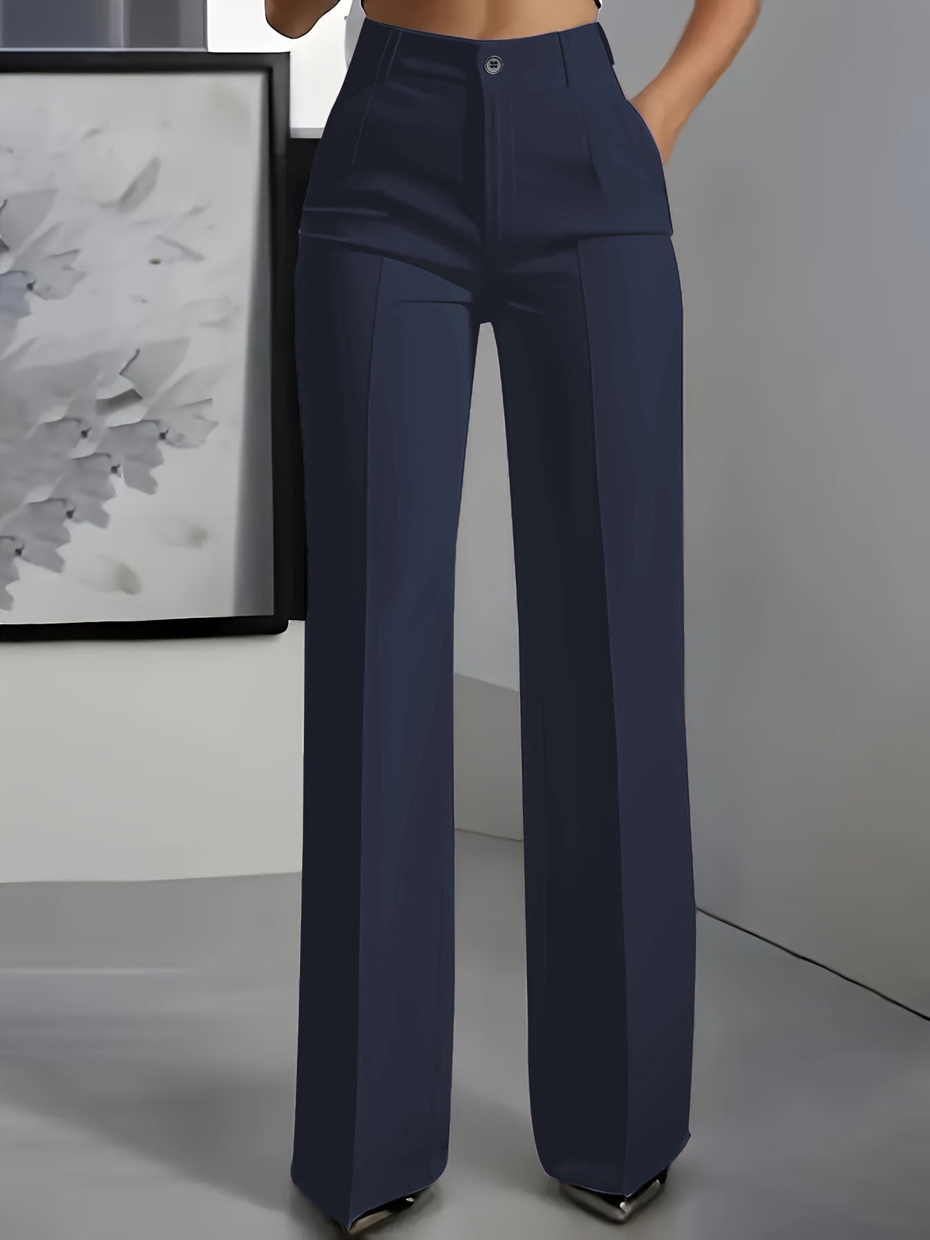 Pantalon droit taille haute