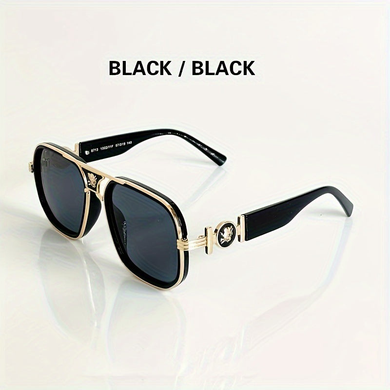 Lunettes de soleil polarisées à monture métallique classique avec protection UV400