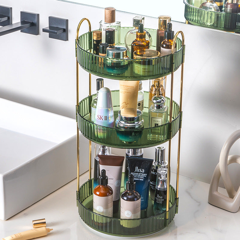 Boîte de rangement pour cosmétiques à disque rotatif