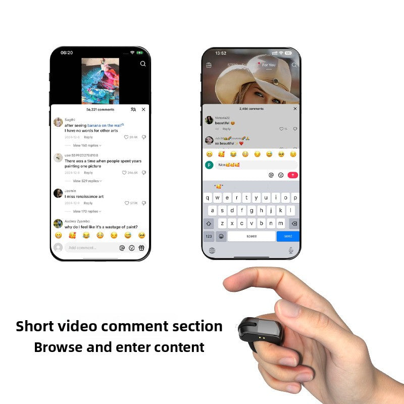 Télécommande bague Bluetooth sans fil
