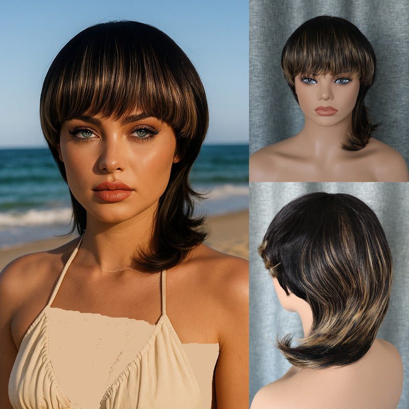 Perruque Pixie en cheveux humains courts