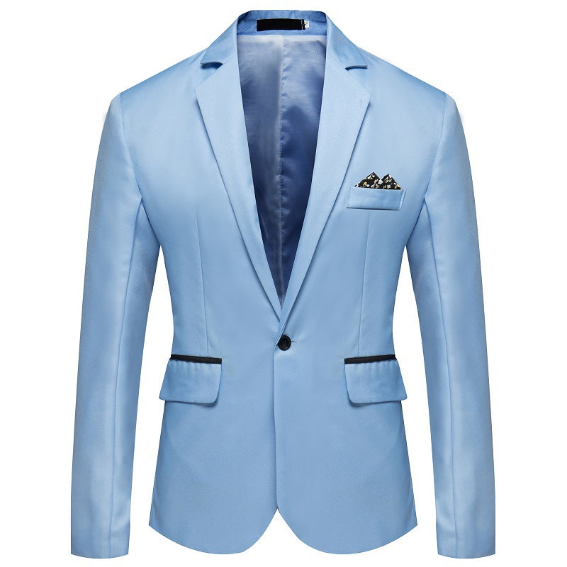 Veste de costume décontractée pour hommes à simple boutonnage