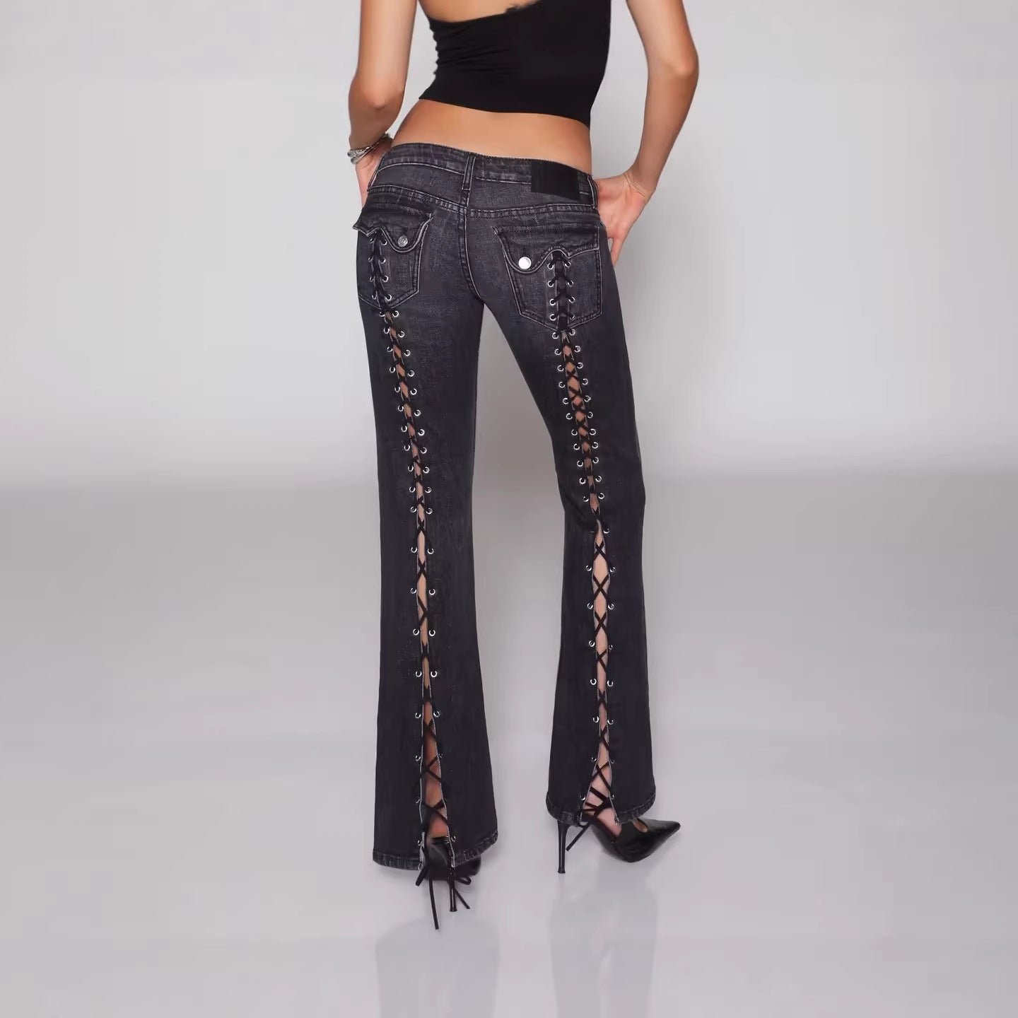 Women's Loose Straight Leg Low Waist Denim Pants