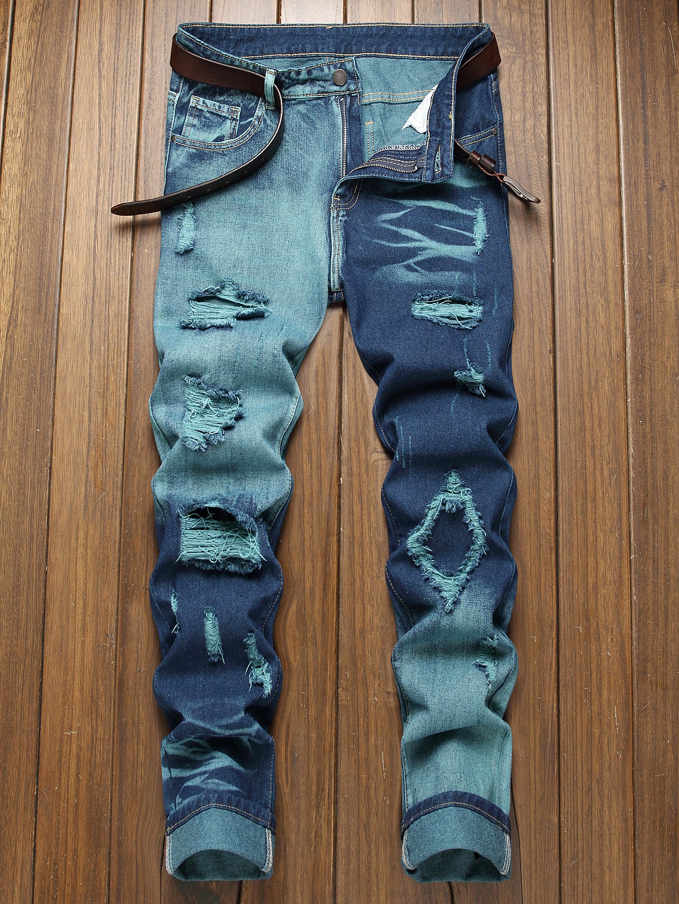 Pantalon en denim droit pour hommes