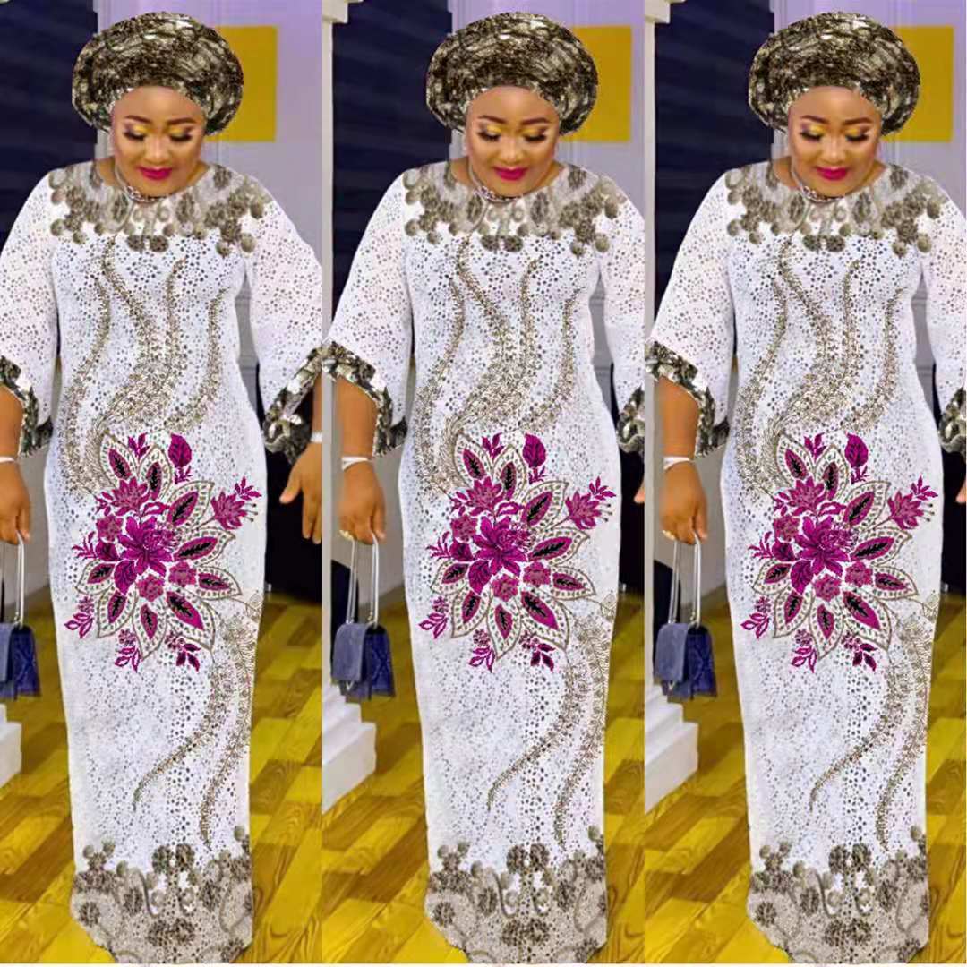 Robe longue ample à imprimé floral