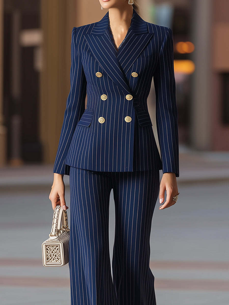 Ensemble costume et pantalon à manches longues slim fit bicolore