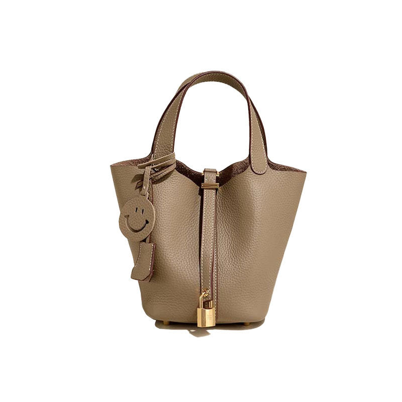 Sac seau en cuir pour femme