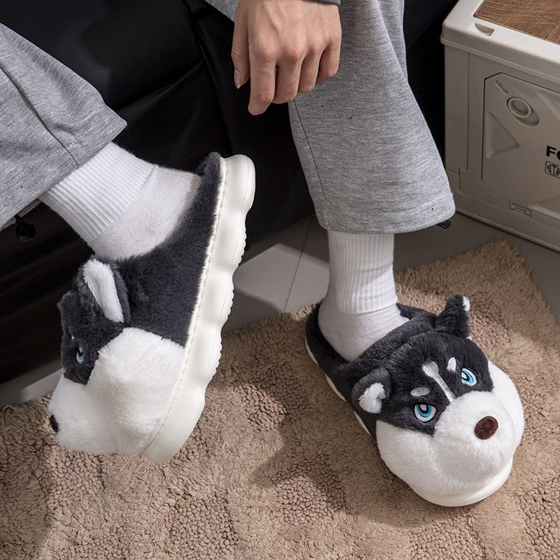 Chaussons en peluche à taille épaisse