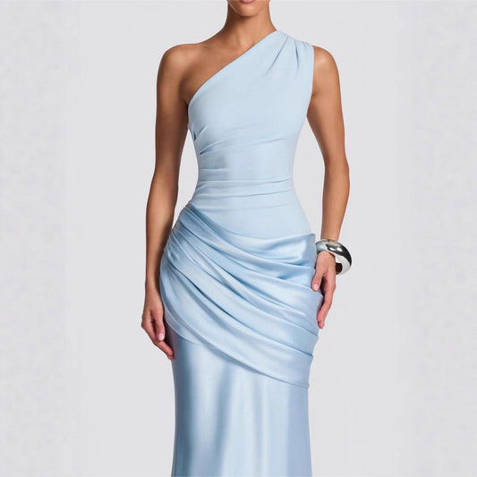 Robe ajustée rétro drapée
