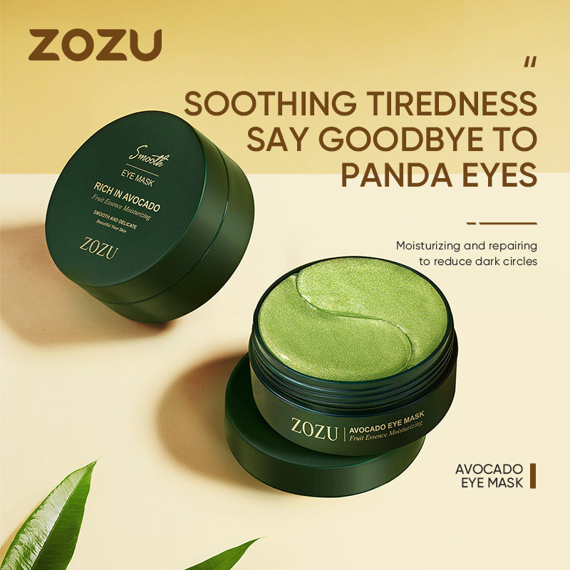 Masque hydratant pour les yeux à l'avocat doré