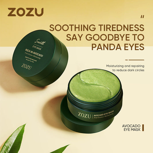 Masque hydratant pour les yeux à l'avocat doré