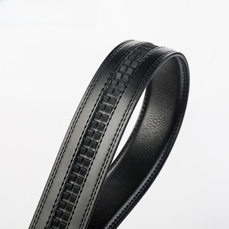 Ceinture pour homme en cuir véritable double face avec boucle automatique