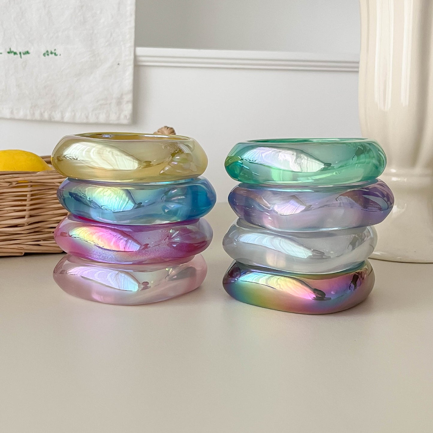 Bracelets en acrylique transparent