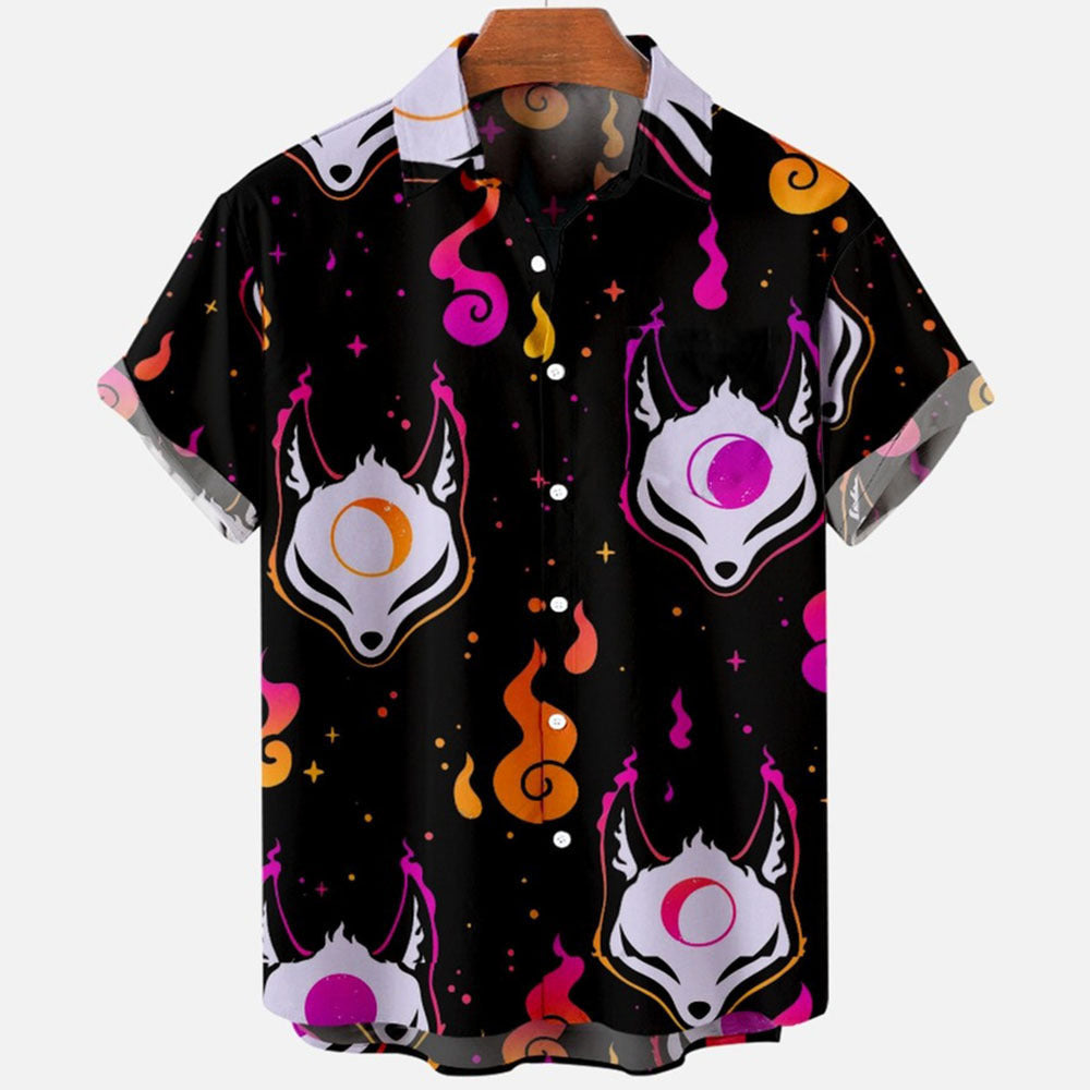 Chemise vintage pour homme à manches courtes