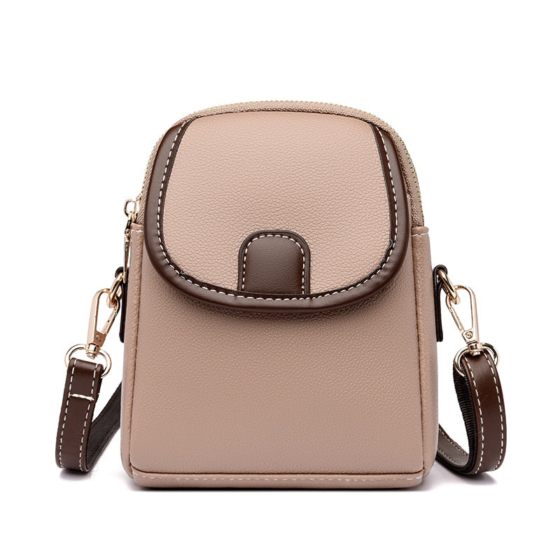 Sac bandoulière souple en cuir pour téléphone portable pour femme