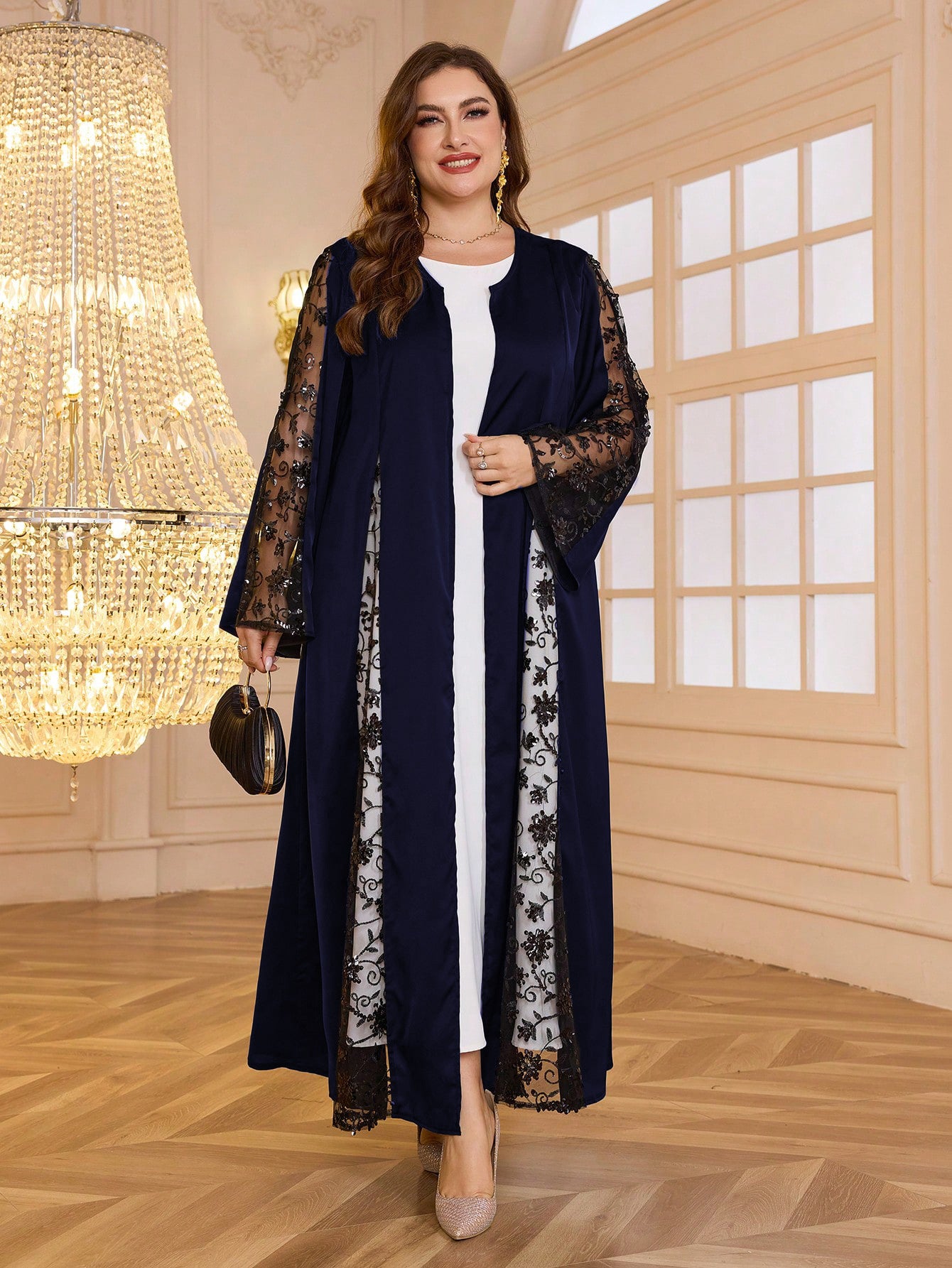 Robe de dame perlée