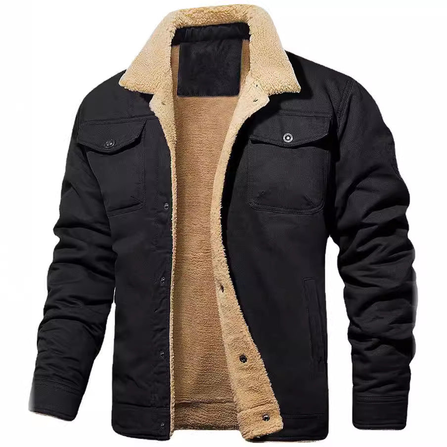 veste d'extérieur en coton doublée polaire