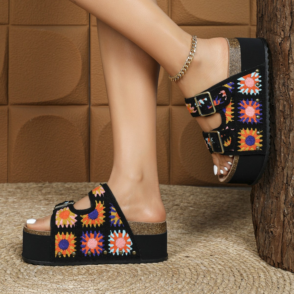 Chaussons tissés