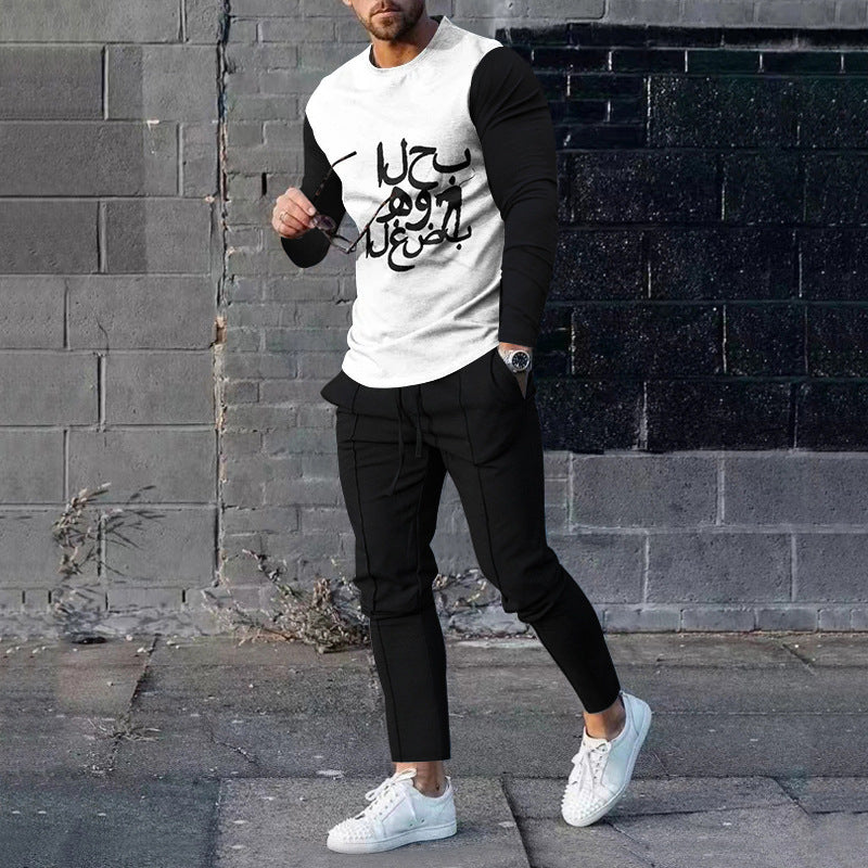 Ensemble pull et pantalon de survêtement décontracté pour homme, imprimé 3D