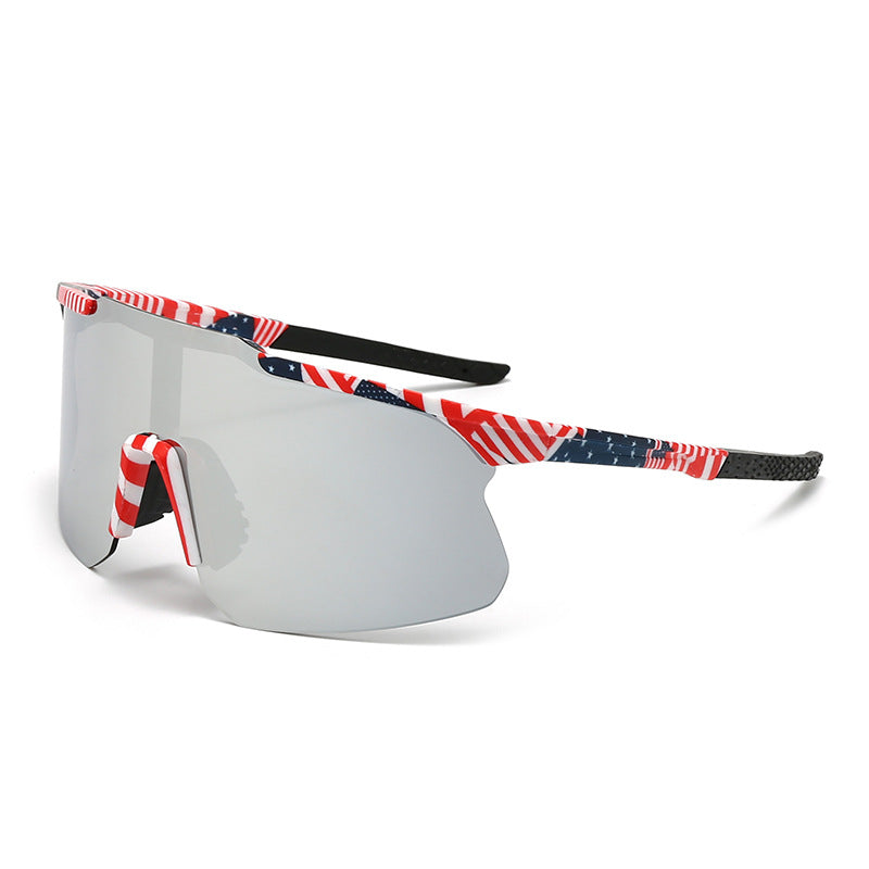 Lunettes de soleil protectrices UV400 à demi-monture pour les sports de plein air