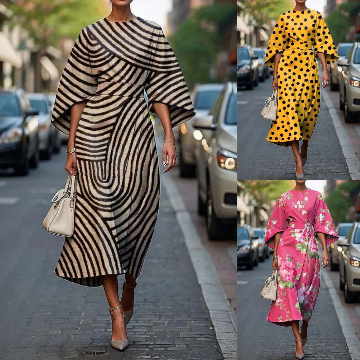 Robe élégante imprimée pour femmes