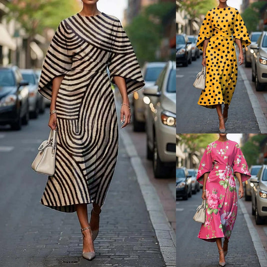 Robe élégante imprimée pour femmes