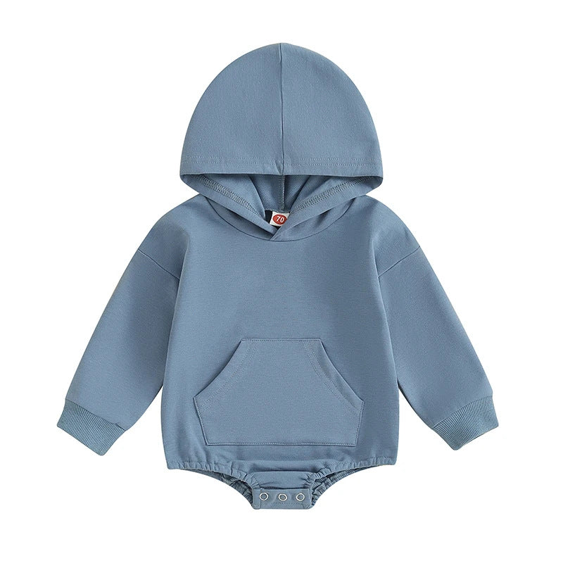 Combinaison à capuche pour bébé en coton doux