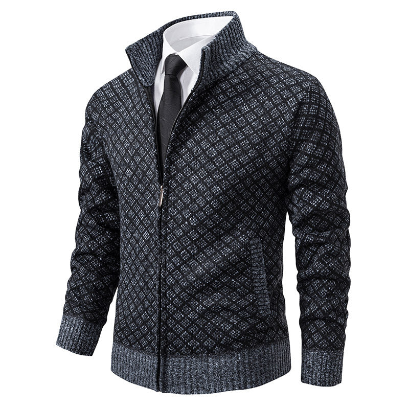 Cardigan à capuche en tricot pour hommes