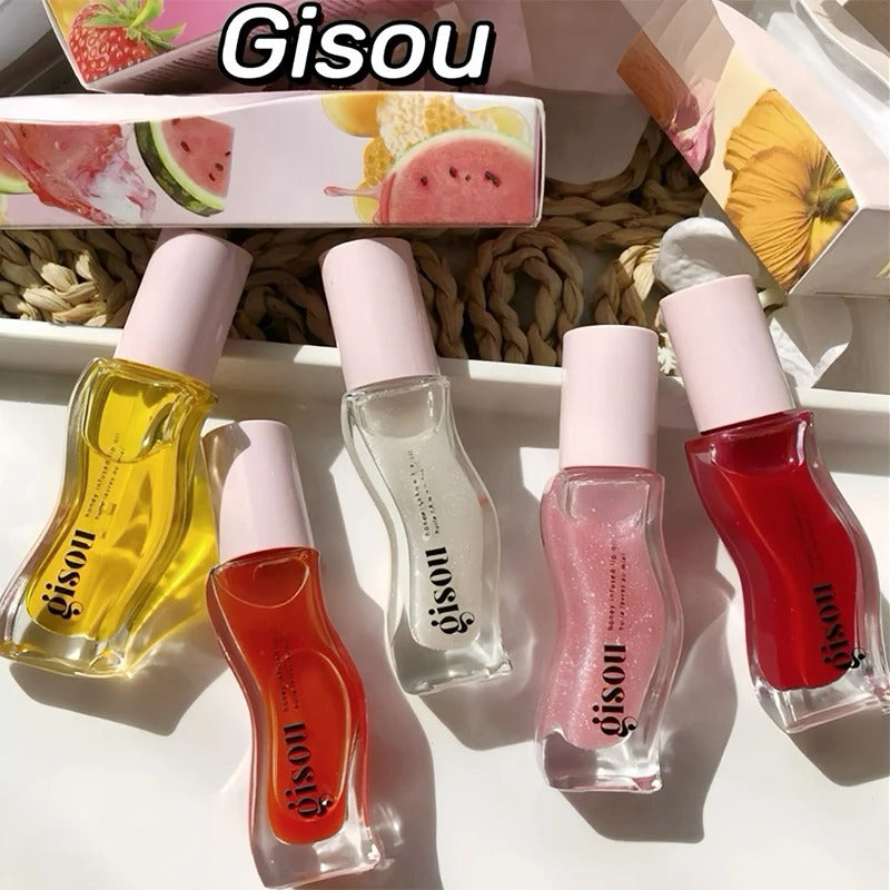 Huile de soin des lèvres au miel et gloss à lèvres