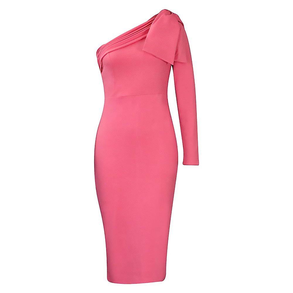 Robe moulante épaules dénudées pour femme