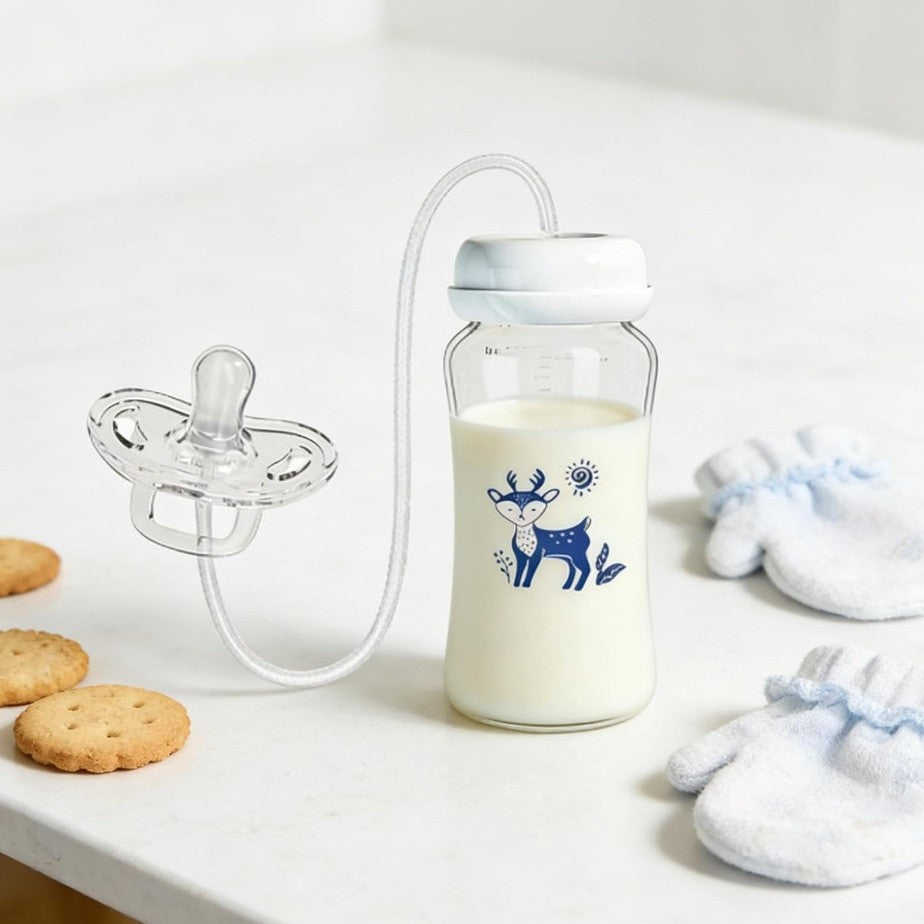 Dispositif créatif de biberon pour nourrir les bébés sans utiliser les mains