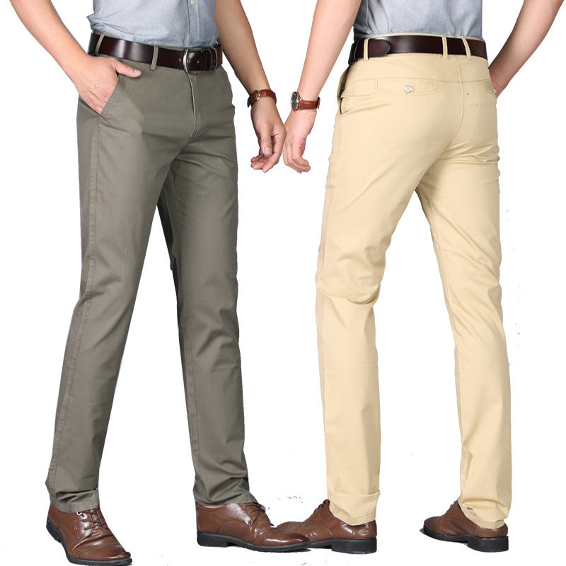 Pantalon décontracté pour hommes à jambes droites et coupe slim