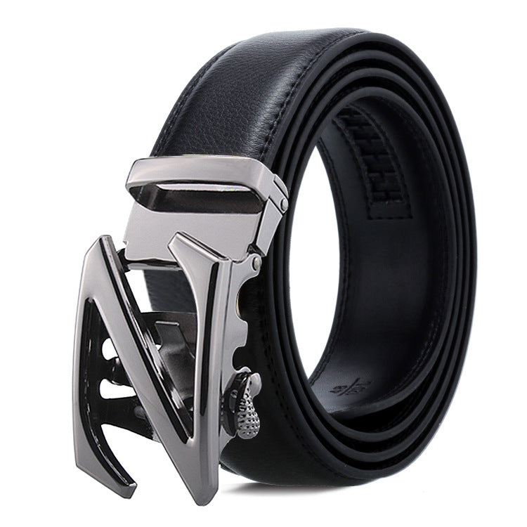 Ceinture pour homme en cuir véritable double face avec boucle automatique