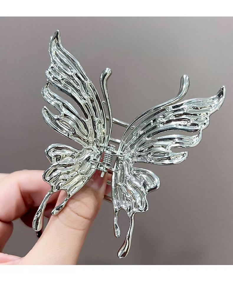 Pince à cheveux papillon en métal