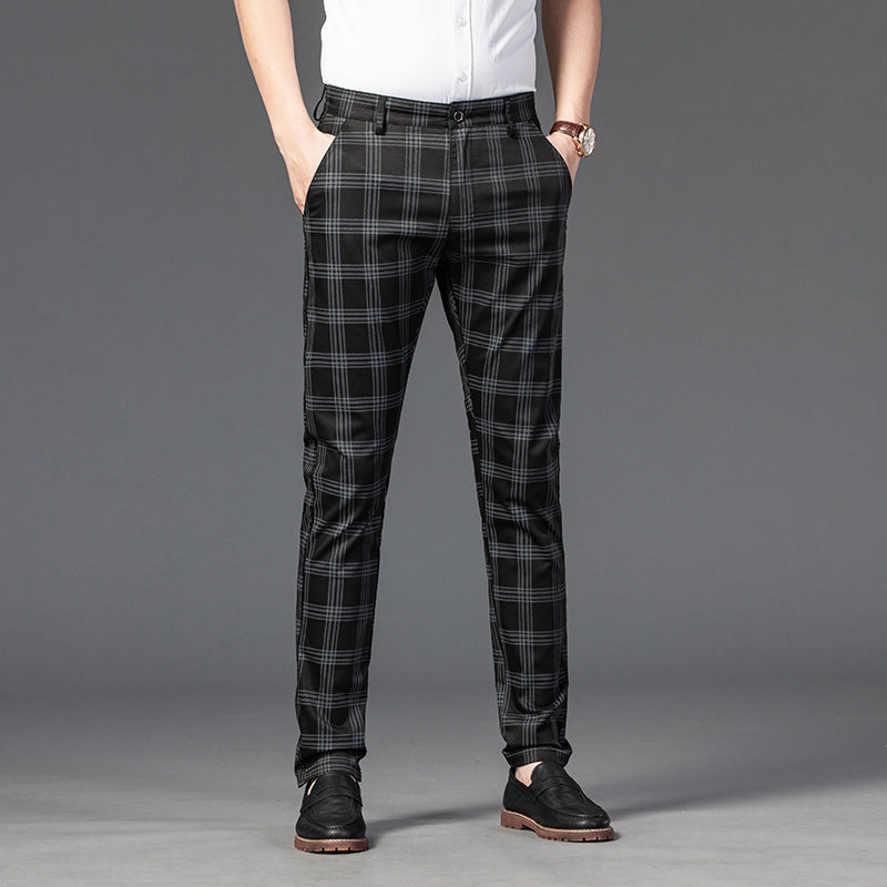 Pantalon décontracté en coton extensible pour hommes