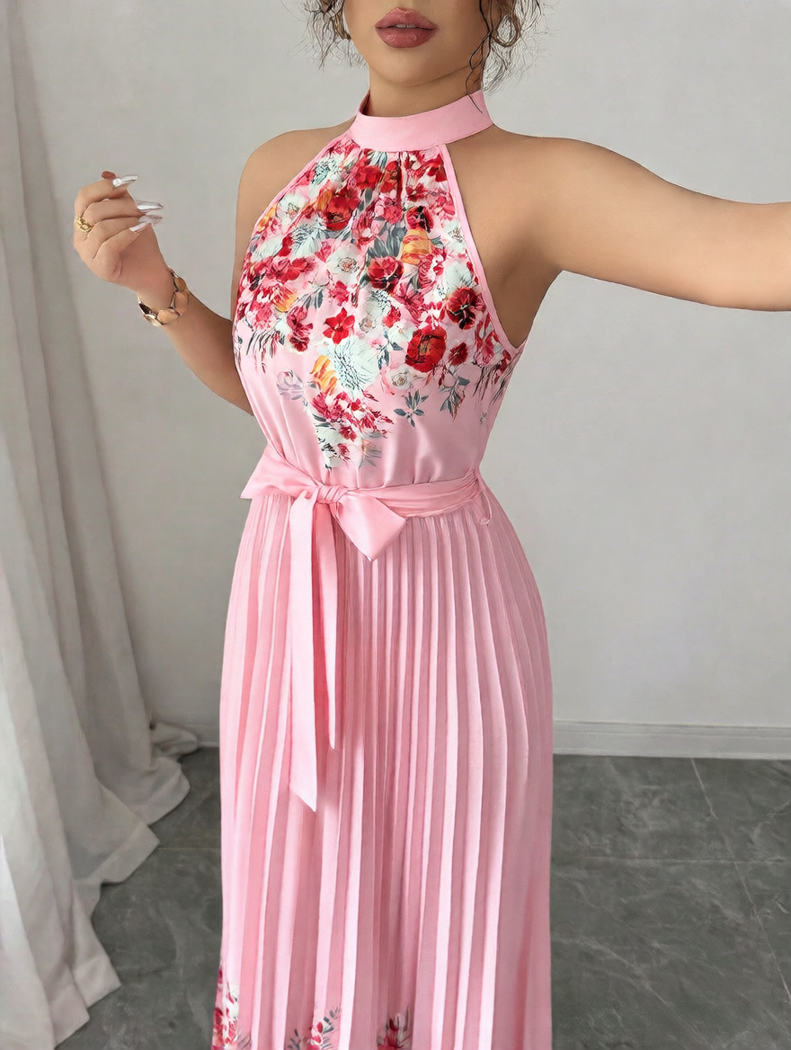 Robe à manches longues en dentelle ajourée