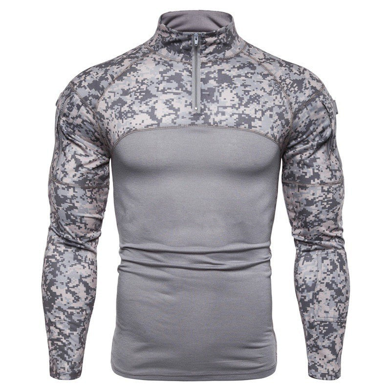 T-shirt tactique à manches longues pour hommes camouflage