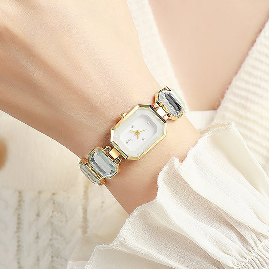 Montre carrée en quartz cristal