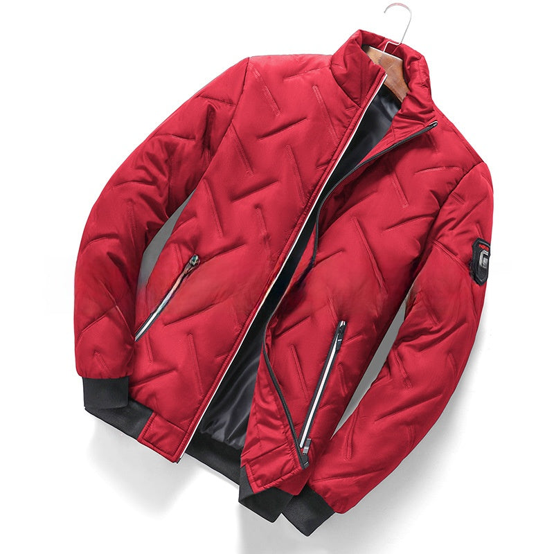 Veste légère en coton pour hommes avec col montant