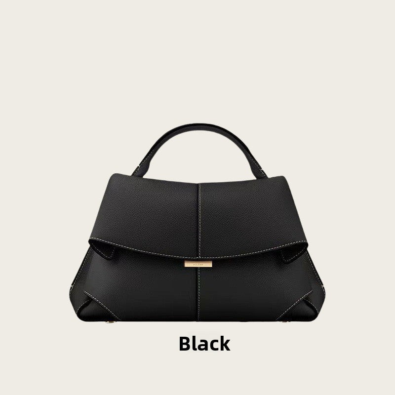 Sac bandoulière plissé en cuir véritable Polène Smile