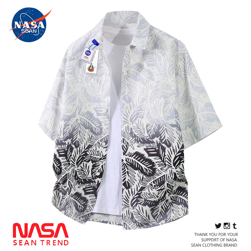 Chemise de plage a manches courtes en soie glacee