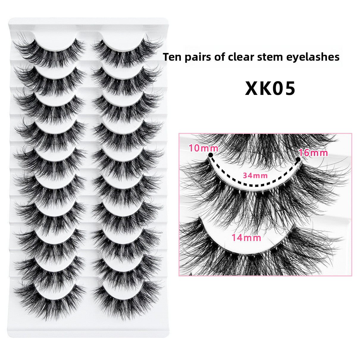 Faux cils 10 paires effet naturel