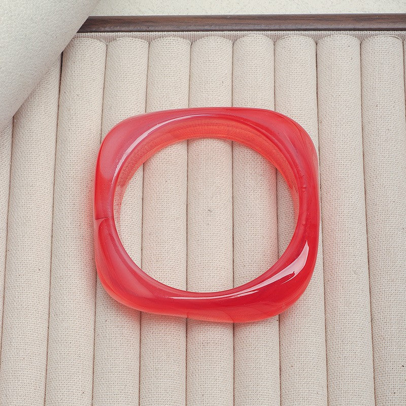 Bracelets en acrylique courbés pour femmes