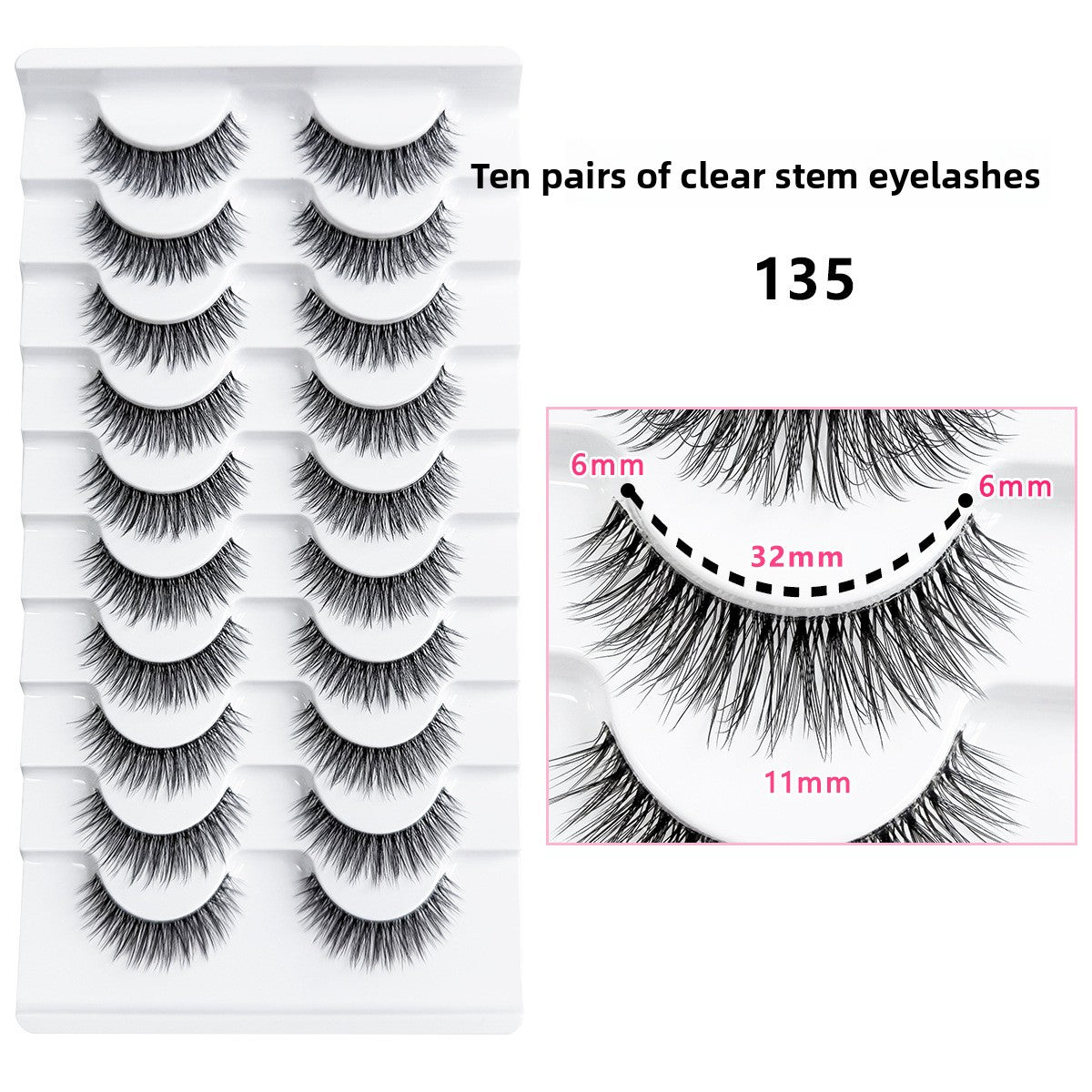 Faux cils 10 paires effet naturel